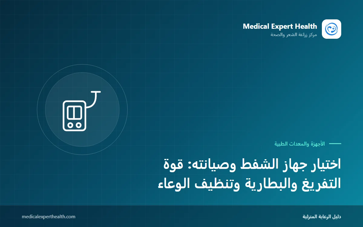 اختيار جهاز الشفط وصيانته: قوة التفريغ والبطارية وتنظيف الوعاء