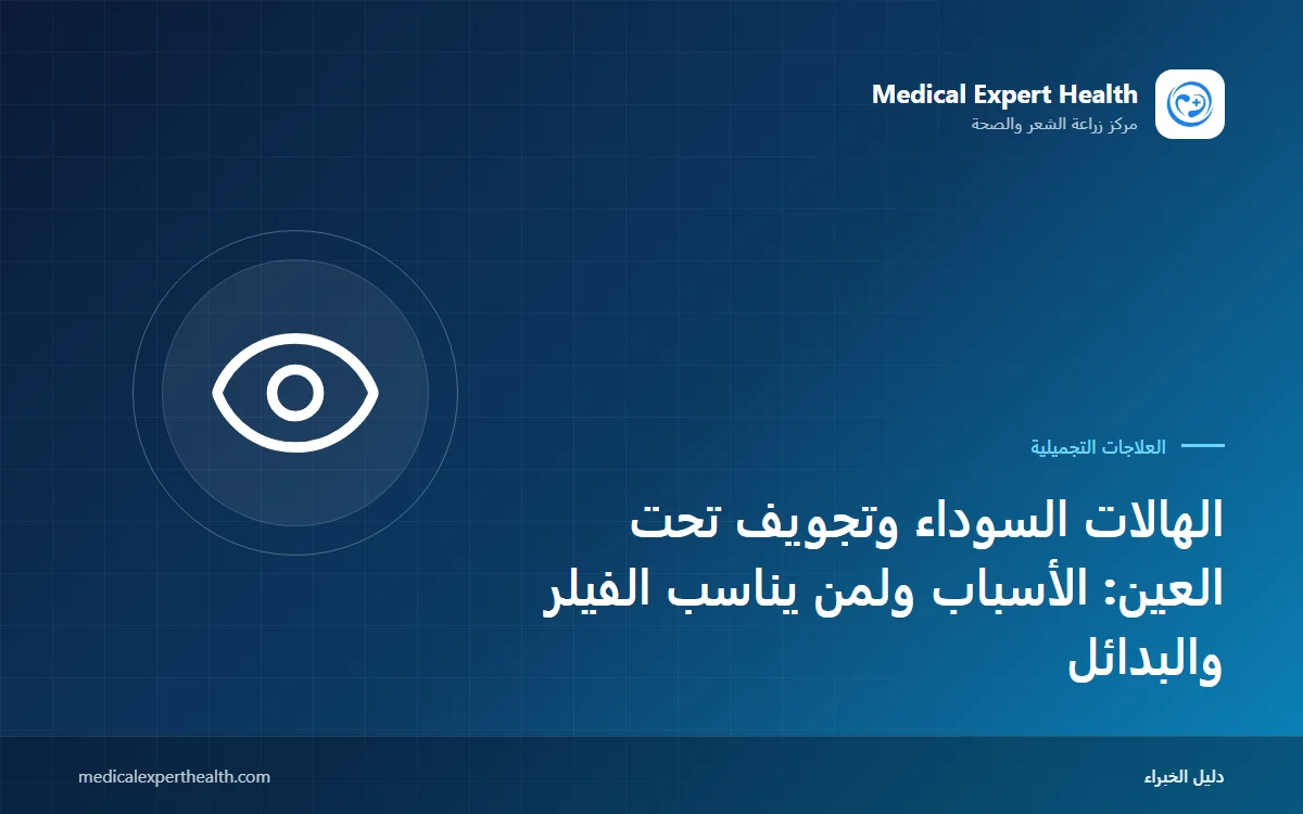 الهالات السوداء وتجويف تحت العين: الأسباب ولمن يناسب الفيلر والبدائل