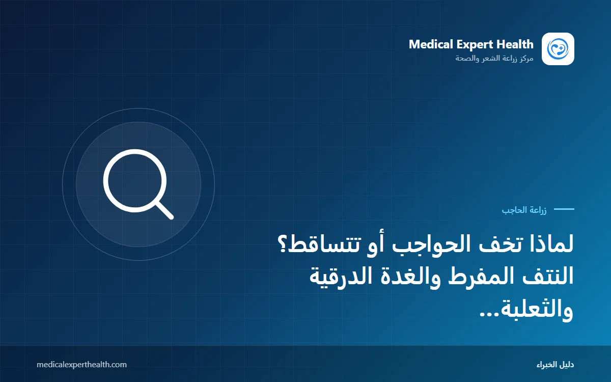 لماذا تخف الحواجب أو تتساقط؟ النتف المفرط والغدة الدرقية والثعلبة وأسباب أخرى