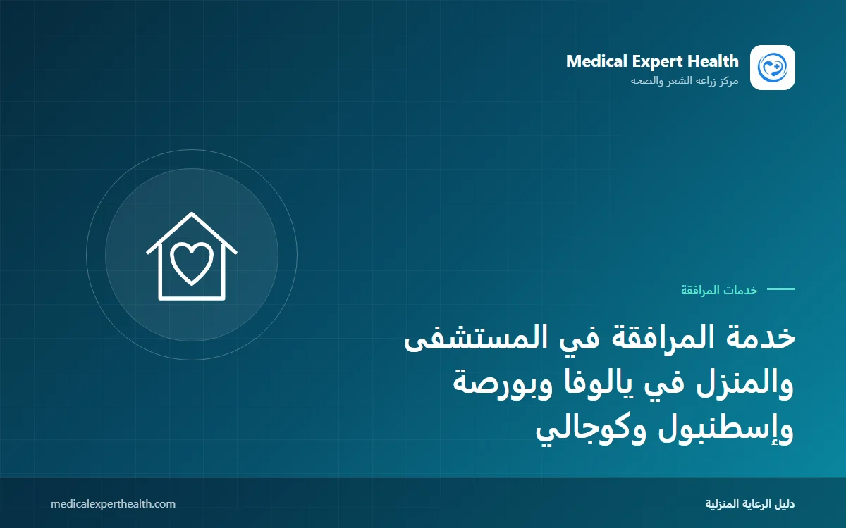 خدمة المرافقة في المستشفى والمنزل في يالوفا وبورصة وإسطنبول وكوجالي: دليل المناطق