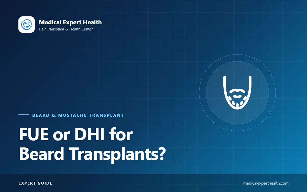 FUE or DHI for Beard Transplants? Choosing the Technique, Angle Control and Density