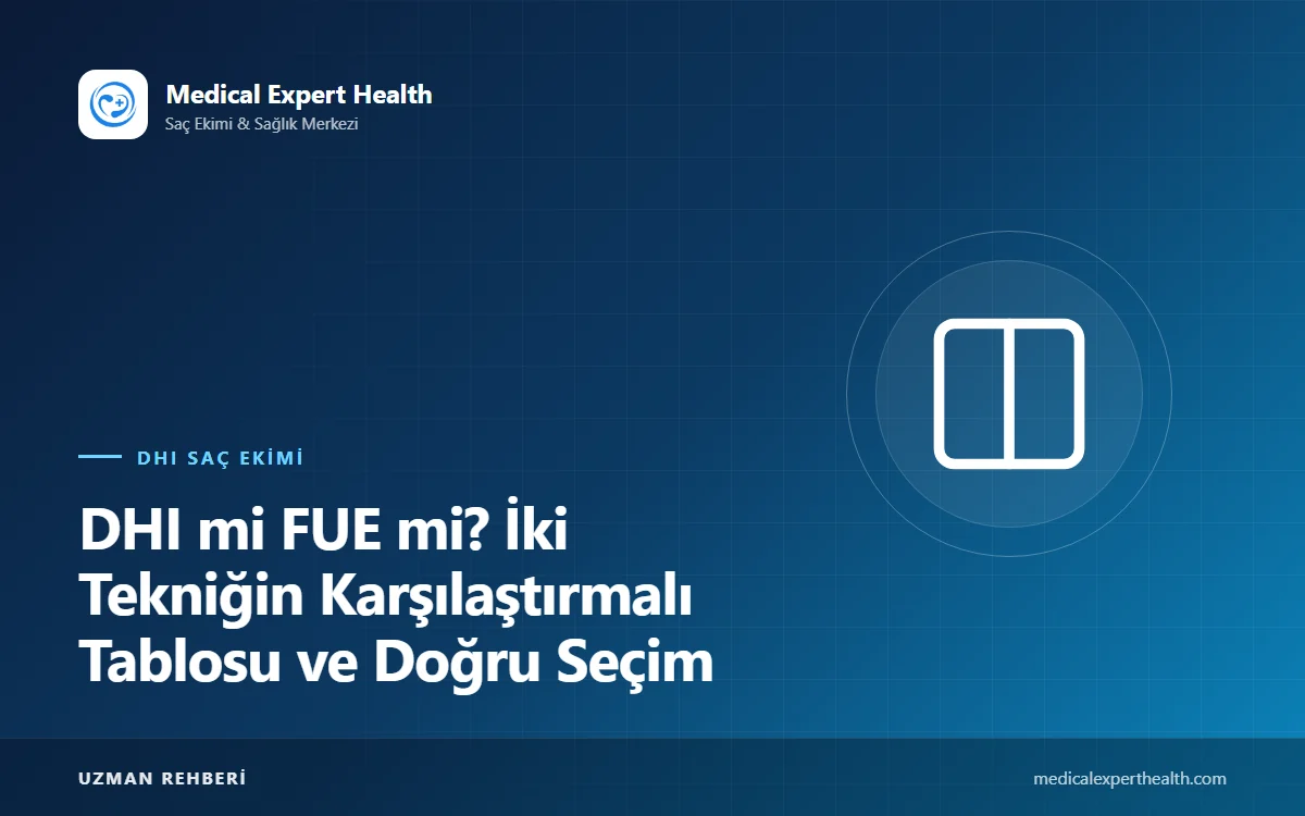 DHI mi FUE mi? İki Tekniğin Karşılaştırmalı Tablosu ve Doğru Seçim