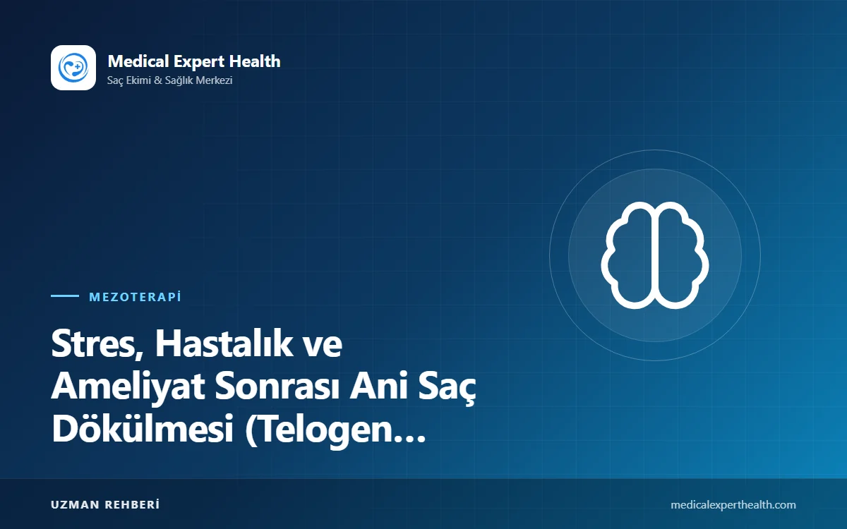 Stres, Hastalık ve Ameliyat Sonrası Ani Saç Dökülmesi (Telogen Effluvium): Neden Olur, Ne Kadar Sürer?